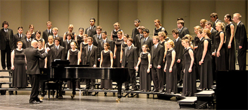 Madrigals group performing