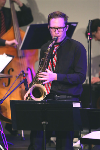 Orchestra Student performing