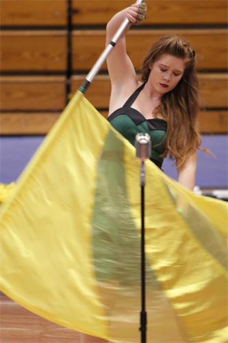 Student flag twirler 