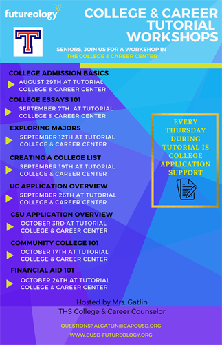 College & Career Tutorial workshops